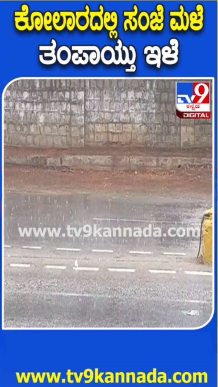 ಕೋಲಾರದಲ್ಲಿ ತುಂತುರು ಮಳೆ: ಬಿಸಿಲ ಬೇಗೆಗೆ ತಂಪೆರೆದ ಮಳೆರಾಯ