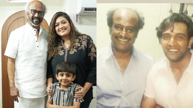 ರಜನೀಕಾಂತ್​ರ ಭೇಟಿಯಾಗಿ ಪತಿ ಚಿರು ಸರ್ಜಾರ ನೆನೆದ ಮೇಘನಾ