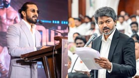 ತಮಿಳುನಾಡು ಸಿಎಂ ವಿಜಯ್​ ಸಾಧನೆ ಕೊಂಡಾಡಿದ ರಾಮ್ ಚರಣ್: ಹೇಳಿದ್ದೇನು?
