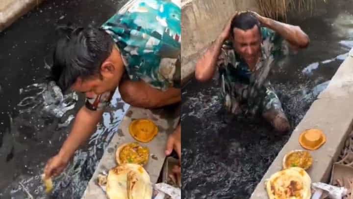 Viral Video: ಚರಂಡಿ ನೀರಲ್ಲಿ ಸ್ನಾನ ಮಾಡಿ, ಅದೇ ನೀರಿನಲ್ಲಿ ಆಹಾರ ಅದ್ದಿ ತಿಂದ ಪುನೀತ್ ಸೂಪರ್ಸ್ಟಾರ್ Viral Video: ಚರಂಡಿ ನೀರಲ್ಲಿ ಸ್ನಾನ ಮಾಡಿ, ಅದೇ ನೀರಿನಲ್ಲಿ ಆಹಾರ ಅದ್ದಿ ತಿಂದ ಪುನೀತ್ ಸೂಪರ್ಸ್ಟಾರ್