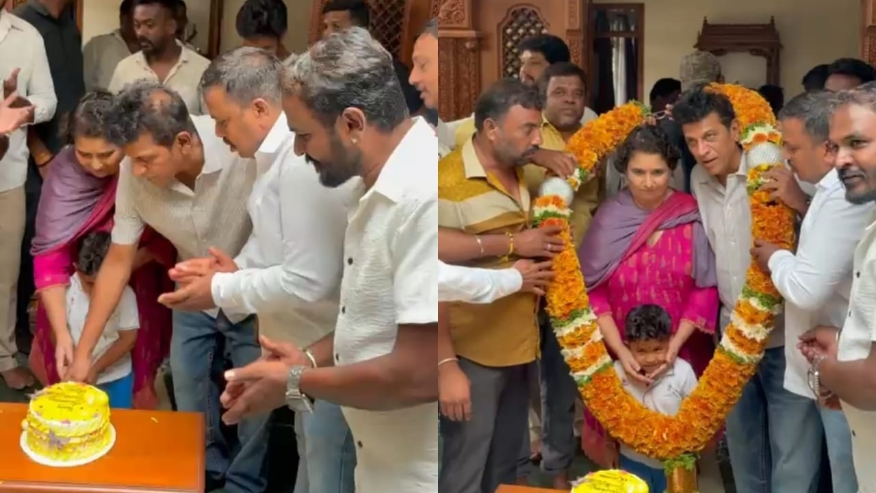 Shiva Rajkumar and Geetha celebrate 40th wedding anniversary with fans