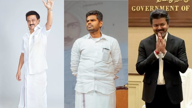 ವಿಜಯ್ ಸೂಟು-ಸ್ಟಾಲಿನ್ ಪಂಚೆ: ಅಣ್ಣಾಮಲೈ ಸಖತ್ ಟಾಂಗ್