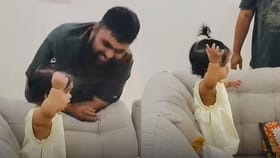 ಮಗಳು ಬೈಯುವುದನ್ನು ಕಂಡು ಕೀಟಲೆ ಮಾಡಿದ ತಂದೆ