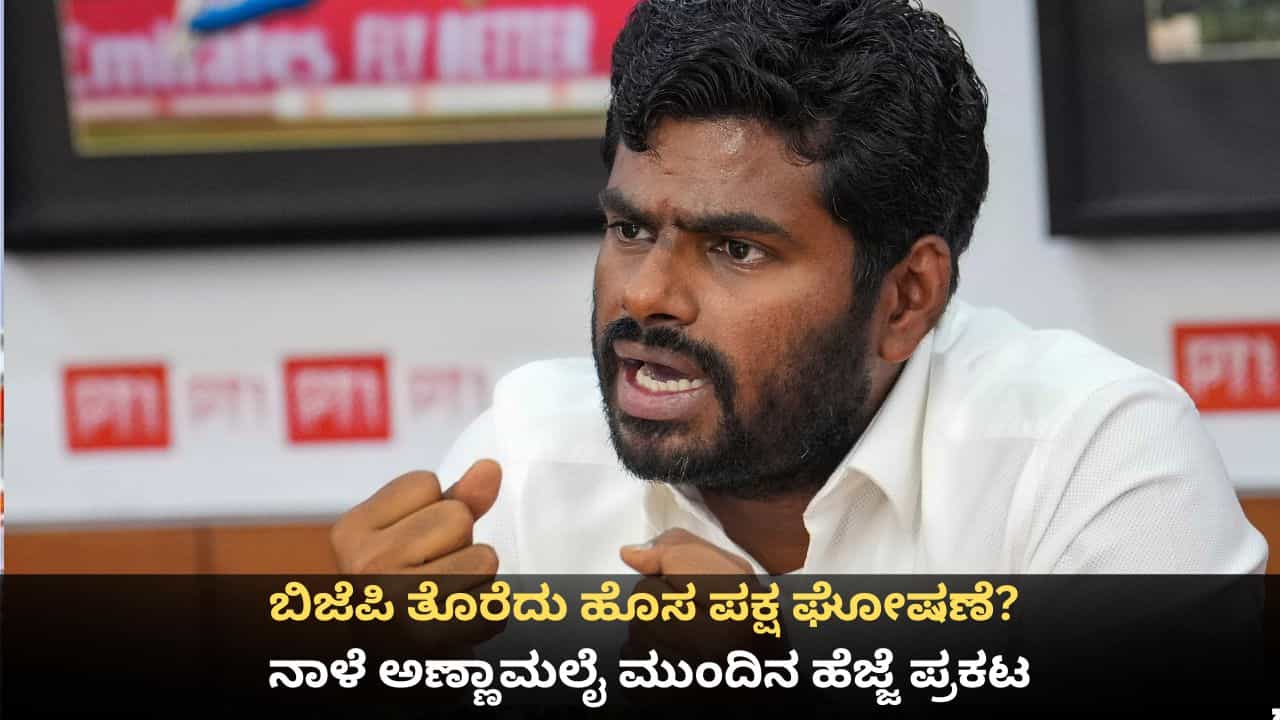 ಬಿಜೆಪಿ ತೊರೆದು ಹೊಸ ಪಕ್ಷ ಘೋಷಣೆ? ನಾಳೆ ಅಣ್ಣಾಮಲೈ ಮುಂದಿನ ಹೆಜ್ಜೆ ಪ್ರಕಟ