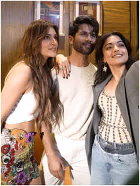 ‘ಕಾಕ್​ಟೇಲ್ 2’ ಸಿನಿಮಾ ಪ್ರಚಾರದಲ್ಲಿ ಕೃತಿ, ರಶ್ಮಿಕಾ, ಶಾಹಿದ್
