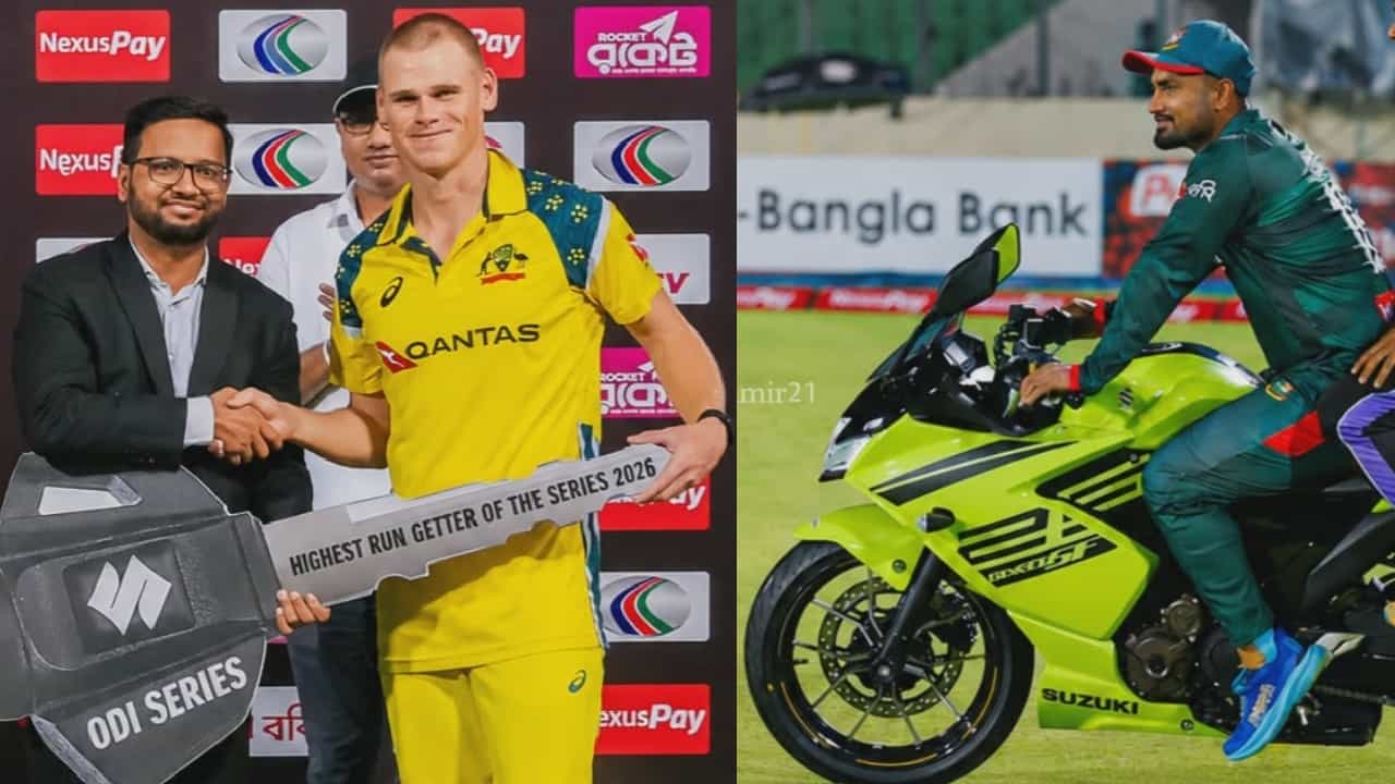 ಬಾಂಗ್ಲಾದೇಶ್ ಆಟಗಾರನಿಗೆ ಬೈಕ್ ಗಿಫ್ಟ್ ನೀಡಿದ ಕೂಪರ್ ಕೊನೊಲಿ! ಬಾಂಗ್ಲಾದೇಶ್ ಆಟಗಾರನಿಗೆ ಬೈಕ್ ಗಿಫ್ಟ್ ನೀಡಿದ ಕೂಪರ್ ಕೊನೊಲಿ!