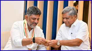 ಮಾಜಿ ಮುಖ್ಯಮಂತ್ರಿ ಜಗದೀಶ್ ಶೆಟ್ಟರ್ ನಿವಾಸಕ್ಕೆ ಭೇಟಿ ನೀಡಿದ ಸಿಎಂ ಡಿಕೆ ಶಿವಕುಮಾರ್