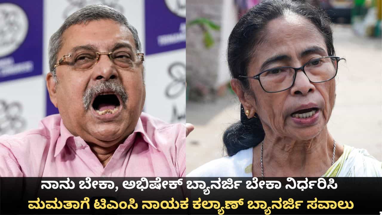 ನಾನು ಬೇಕಾ, ಅಭಿಷೇಕ್ ಬ್ಯಾನರ್ಜಿ ಬೇಕಾ ನಿರ್ಧರಿಸಿ; ಮಮತಾಗೆ ಟಿಎಂಸಿ ನಾಯಕ ಕಲ್ಯಾಣ್ ಬ್ಯಾನರ್ಜಿ ಸವಾಲು