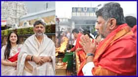 ಪತ್ನಿ ಸಮೇತ ತಿರುಪತಿ ತಿಮ್ಮಪ್ಪನ ದರ್ಶನ ಪಡೆದ ಸಿಎಂ ಡಿ.ಕೆ. ಶಿವಕುಮಾರ್