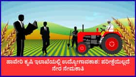 ಹಾವೇರಿ ಕೃಷಿ ಇಲಾಖೆಯಲ್ಲಿ ಉದ್ಯೋಗಾವಕಾಶ; ಪರೀಕ್ಷೆಯಿಲ್ಲದೆ ನೇರ ನೇಮಕಾತಿ