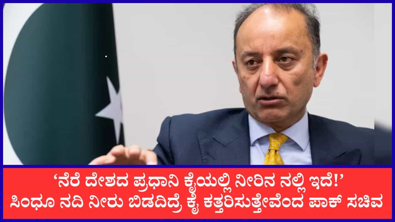 ನಮ್ಮ ನೀರು ತಡೆದವರ ಕೈ ಕತ್ತರಿಸುತ್ತೇವೆ: ಸಿಂಧೂ ನದಿ ನೀರು ಹಂಚಿಕೆ ಕುರಿತು ಭಾರತಕ್ಕೆ ಬೆದರಿಕೆ ಹಾಕಿದ ಪಾಕಿಸ್ತಾನ