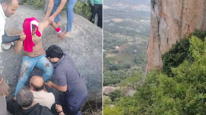 ಸೂರ್ಯಾಸ್ತ ತೋರಿಸುವ ಭರದಲ್ಲಿ ಎಡವಟ್ಟು: ಪ್ರಪಾತಕ್ಕೆ ಬಿದ್ದ ಉಪನ್ಯಾಸಕ!
