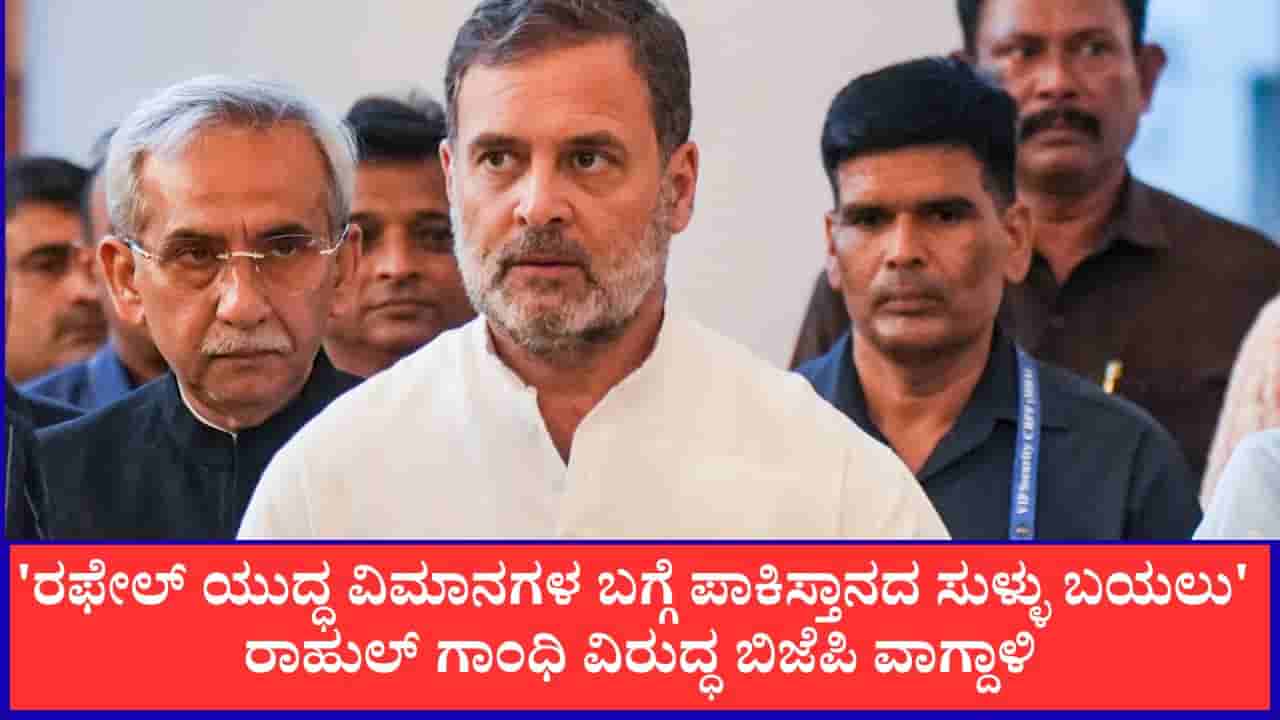 ರಫೇಲ್ ಯುದ್ಧ ವಿಮಾನಗಳ ಬಗ್ಗೆ ಪಾಕಿಸ್ತಾನದ ಸುಳ್ಳು ಬಯಲು; ರಾಹುಲ್ ಗಾಂಧಿ ವಿರುದ್ಧ ಬಿಜೆಪಿ ವಾಗ್ದಾಳಿ