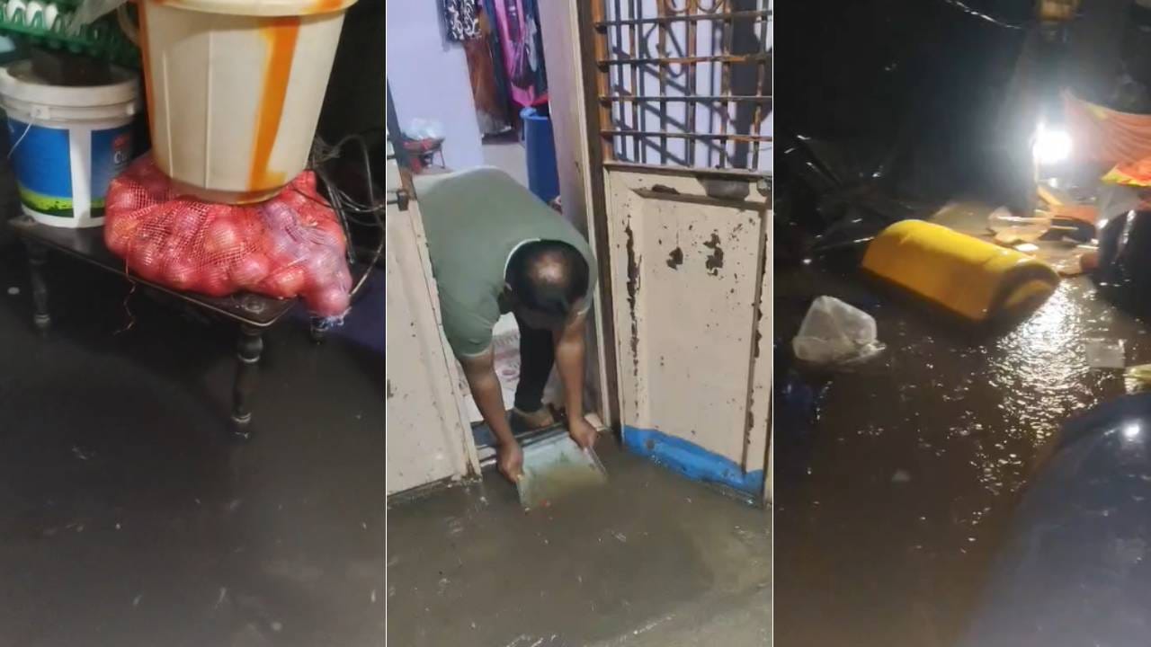 ಧಾರಕಾರ ಮಳೆಗೆ ಬಳ್ಳಾರಿ ನಗರದಲ್ಲಿ ಭಾರೀ ಅಧ್ವಾನ ಆಗಿದೆ. ತಡರಾತ್ರಿ ಸತತವಾಗಿ ಎರಡು ಗಂಟೆ ಸುರಿದ ಮಳೆಯಿಂದಾಗಿ ತಗ್ಗು ಪ್ರದೇಶದ ಮನೆಗಳಿಗೆ ನೀರು ನುಗ್ಗಿದೆ. ಮನೆಗಳಲ್ಲಿದ್ದ ದವಸ, ಧಾನ್ಯಗಳೆಲ್ಲಾ ನೀರುಪಾಲಾಗಿದೆ. ಮನೆಯಲ್ಲಿನ ನೀರು ಹೊರಹಾಕಲು ಮನೆ ಮಂದಿ ಹರಸಾಹಸ ಪಟ್ಟಿದ್ದಾರೆ.
