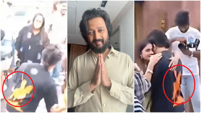 ಶಿವಾಜಿ ಚಿತ್ರವಿರುವ ಟಿ-ಶರ್ಟ್ ಧರಿಸಿ ಪಾರ್ಟಿ ಮಾಡಿದ ನಟ ರಿತೇಶ್ ದೇಶ್‌ಮುಖ್