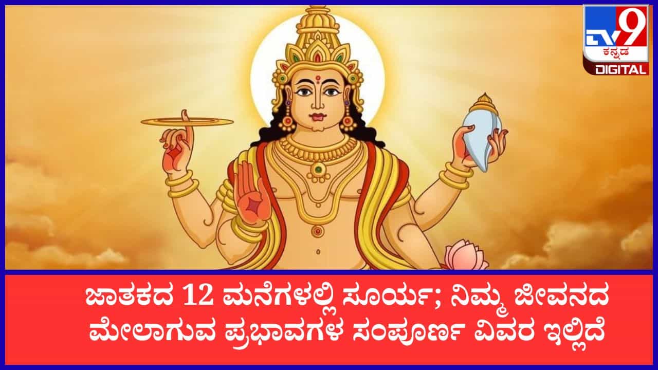 ಜಾತಕದ 12 ಮನೆಗಳಲ್ಲಿ ಸೂರ್ಯ; ನಿಮ್ಮ ಜೀವನದ ಮೇಲಾಗುವ ಪ್ರಭಾವಗಳ ಸಂಪೂರ್ಣ ವಿವರ ಇಲ್ಲಿದೆ