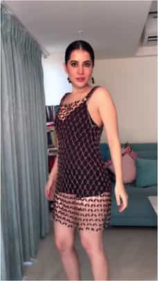 ರಾಜ್ಮಾ ಬಳಸಿ ಡ್ರೆಸ್ ಮಾಡಿದ ಉರ್ಫಿ ಜಾವೇದ್