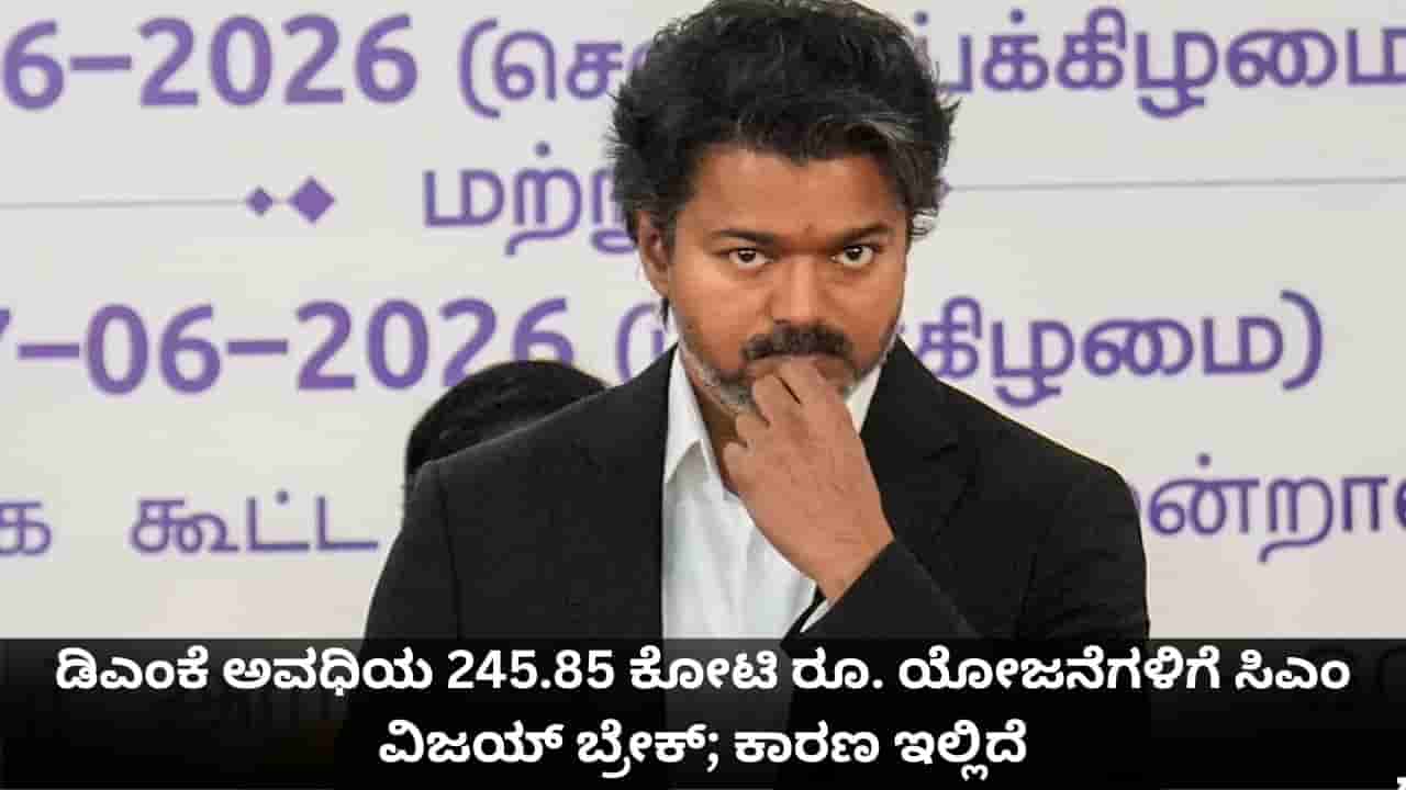 ಡಿಎಂಕೆ ಅವಧಿಯ 245.85 ಕೋಟಿ ರೂ. ಯೋಜನೆಗಳಿಗೆ ಸಿಎಂ ವಿಜಯ್ ಬ್ರೇಕ್; ಕಾರಣ ಇಲ್ಲಿದೆ