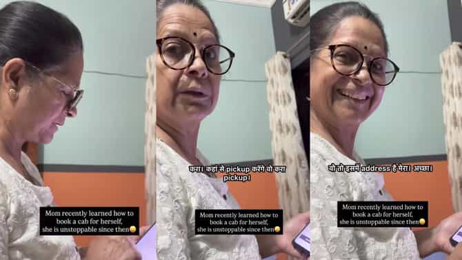 ಮಗಳ ಮಾರ್ಗದರ್ಶನದಲ್ಲಿ ಕ್ಯಾಬ್ ಬುಕ್ ಮಾಡಲು ಕಲಿತ ತಾಯಿ