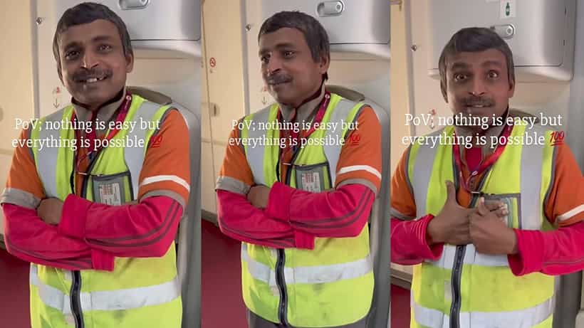 Video: ಕನಸನ್ನು ಬೆನ್ನಟ್ಟಿ ಹೋದ ವ್ಯಕ್ತಿ; ಇಂದು ಏರ್ ಇಂಡಿಯಾದಲ್ಲಿ ಸ್ವಚ್ಛತಾ ಸಿಬ್ಬಂದಿ