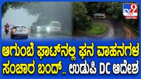 ಮಳೆಯಿಂದಾಗಿ ಭೂಕುಸಿತದ ಭೀತಿ: ಆಗುಂಬೆ ಘಾಟಿಯಲ್ಲಿ ಘನ ವಾಹನಗಳ ಸಂಚಾರ ಬಂದ್!