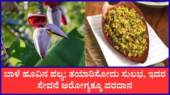 ಬಾಳೆ ಹೂವಿನಿಂದ ತಯಾರಿಸಿ ರುಚಿಕರ ಪಲ್ಯ