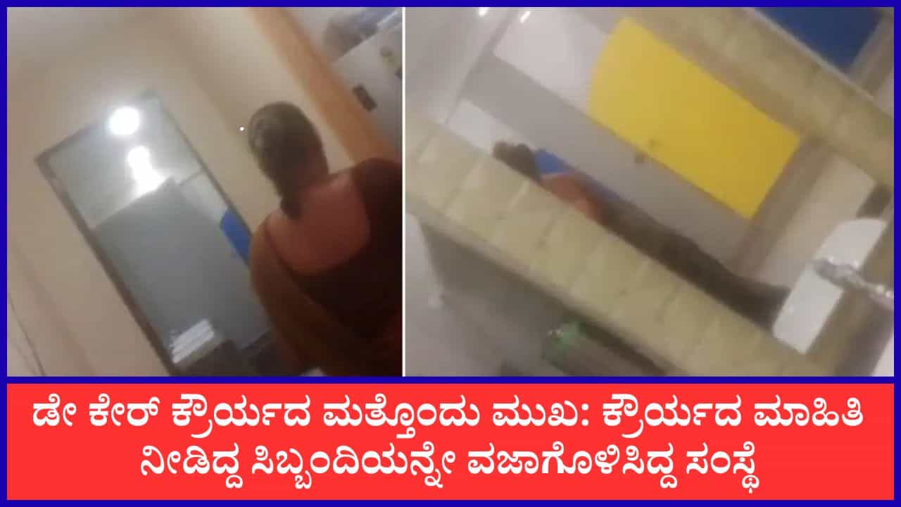ವಾಷಿಂಗ್ ಮಷಿನ್​​ಗೆ ಹಾಕಿ ಮಕ್ಕಳಿಗೆ ಹಿಂಸೆ: ಕ್ರೌರ್ಯದ ಬಗ್ಗೆ ಮಾಹಿತಿ ನೀಡಿದ್ದ ಸಿಬ್ಬಂದಿಯ ವಜಾಗೊಳಿಸಿದ್ದ ಡೇ ಕೇರ್ ಸೆಂಟರ್