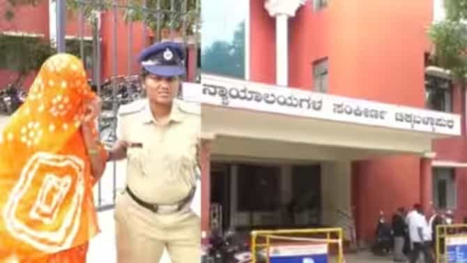 ಕೋರ್ಟ್​​ನಲ್ಲೇ ವಾಮಾಚಾರ ನಡೆಸಿದ ಆರೋಪ: 65 ವರ್ಷದ ಮಹಿಳೆ ಬಂಧನ
