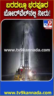 ಬರದಲ್ಲೂ ಭರಪೂರ ಚಿಮ್ಮಿಹರಿದ ಬೋರ್​ವೆಲ್ ನೀರು