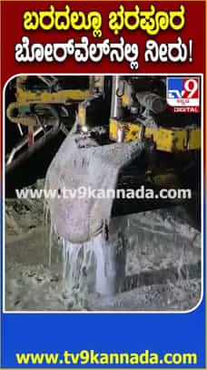 ವಿಜಯನಗರ: ಬರದಲ್ಲೂ ಭೋರ್ಗರೆಯಿತು ಬೋರ್​ವೆಲ್ ನೀರು!