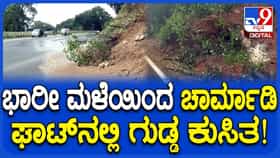 ಚಾರ್ಮಾಡಿ ಘಾಟ್‌ನಲ್ಲಿ ಗುಡ್ಡ ಕುಸಿತ: ಕುಸಿದು ಬೀಳುತ್ತಿರುವ ಬಂಡೆಗಲ್ಲುಗಳು