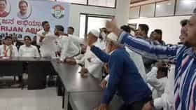 ಬೆಳಗಾವಿ ಕಾಂಗ್ರೆಸ್ ಕಚೇರಿಯಲ್ಲಿ ಹೈಡ್ರಾಮಾ