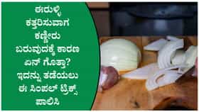 ಈರುಳ್ಳಿ ಕತ್ತರಿಸುವಾಗ ಕಣ್ಣೀರು ಬರದಿರಲು ಈ ಸಿಂಪಲ್ ಟ್ರಿಕ್ಸ್ ಪಾಲಿಸಿ