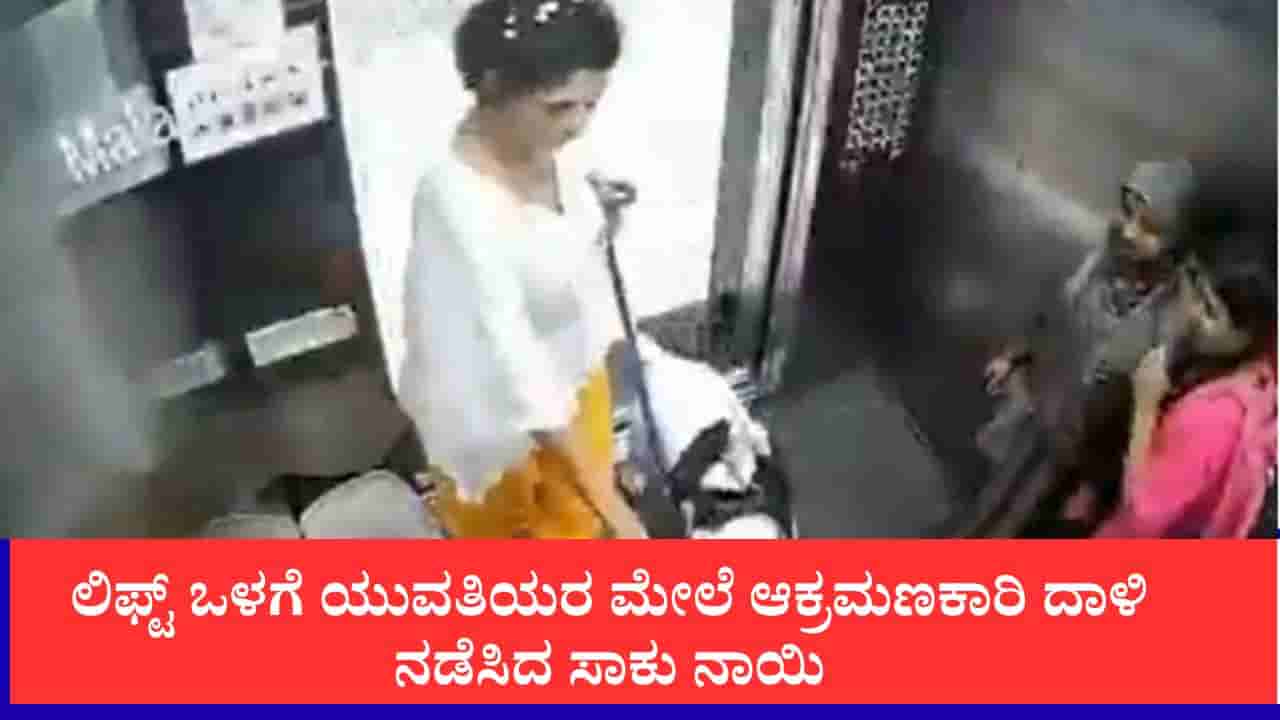 Video: ಲಿಫ್ಟ್ ಒಳಗೆ ಯುವತಿಯರ ಮೇಲೆ ಸಾಕು ನಾಯಿ ದಾಳಿ