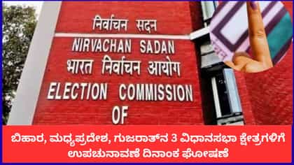 ಬಿಹಾರ, ಮಧ್ಯಪ್ರದೇಶ, ಗುಜರಾತ್‌ನ ಕ್ಷೇತ್ರಗಳಿಗೆ ಉಪಚುನಾವಣೆ ದಿನಾಂಕ ಘೋಷಣೆ