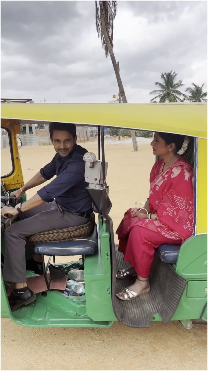 ಸ್ಟೈಲಿಶ್ ಆಗಿ ಆಟೋ ಓಡಿಸಿದ ಕಿರಣ್ ರಾಜ್
