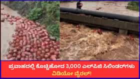 ರಾಯಗಢ ಪ್ರವಾಹದಲ್ಲಿ ಕೊಚ್ಚಿಹೋದ 3,000 ಎಲ್‌ಪಿಜಿ ಸಿಲಿಂಡರ್‌ಗಳು; ವಿಡಿಯೋ ವೈರಲ್!