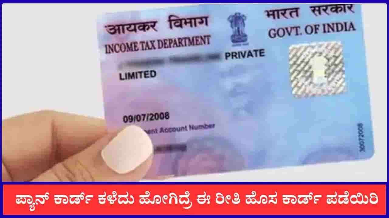 Pan Card: ಪ್ಯಾನ್ ಕಾರ್ಡ್ ಕಳೆದು ಹೋಗಿದ್ರೆ ಈ ರೀತಿ ಹೊಸ ಕಾರ್ಡ್ ಪಡೆಯಿರಿ