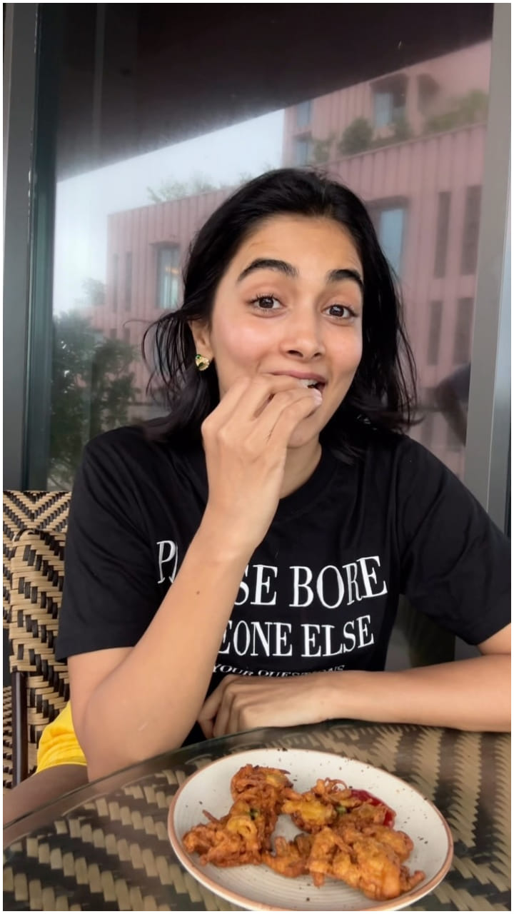 ಮಳೆಯ ಮಜಾ ಸವಿಯಲು ಡಯೆಟ್ ಮರೆತ ಪೂಜಾ