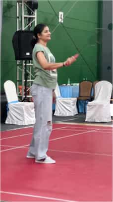 ನಟಿ ಪ್ರೇಮಾ ಹೇಗೆ ಬ್ಯಾಡ್​​​ಮಿಂಟರ್​ ಆಡ್ತಾರೆ ನೋಡಿ
