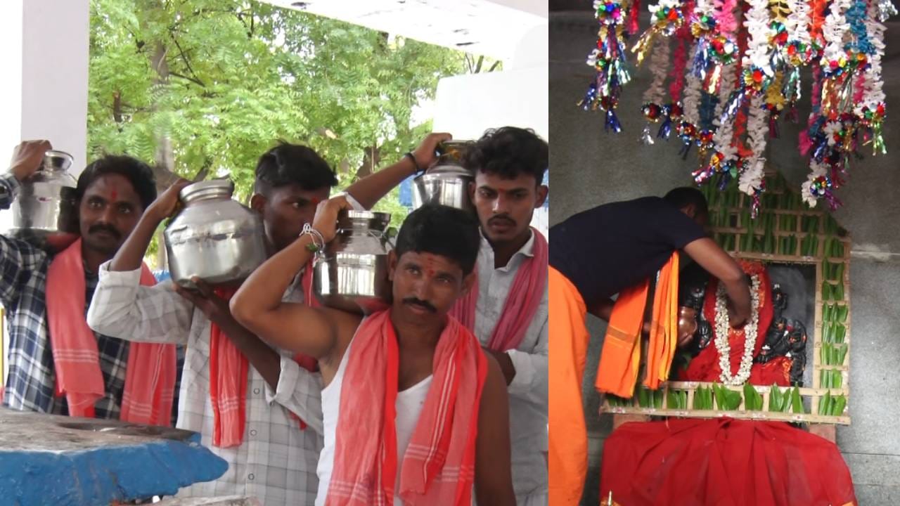 ರಾಯಚೂರು ತಾಲೂಕಿನ ಜಾಲಿಬೆಂಚಿ ಗ್ರಾಮದ ರೈತರು ಮಳೆಗಾಗಿ ಕಾದು ಕುಳಿತಿದ್ದಾರೆ. ಹೀಗಾಗಿ ಗ್ರಾಮಸ್ಥರು ಏಳು ದಿನಗಳ ಸಪ್ತ ಭಜನೆ ಕಾರ್ಯಕ್ರಮ ಆರಂಭಿಸಿದ್ದಾರೆ. ಅದರಲ್ಲೂ ವಿಶೇಷ ಸಂಕಲ್ಪ ಮಾಡಿರುವ ಯುವಕರು ಸುಮಾರು 50 ಕಿ.ಮೀ ಪಾದಯಾತ್ರೆ ಮಾಡಿ ತುಂಗಭದ್ರಾ ಹಾಗೂ ಕೃಷ್ಣಾ ನದಿಗಳಿಂದ ನೀರು ತಂದು ಗ್ರಾಮದ ಶಕ್ತಿ ದೇವರಿಗೆ ಜಲಾಭಿಷೇಕ ನೆರವೇರಿಸಿದ್ದಾರೆ.
