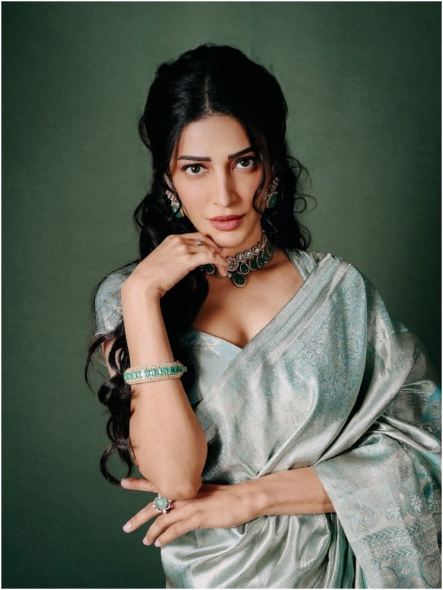 ಸೀರೆಯಲ್ಲಿ ಮಿಂಚಿ ಗಮನ ಸೆಳೆದ ನಟ ಶ್ರುತಿ ಹರಿಹರನ್