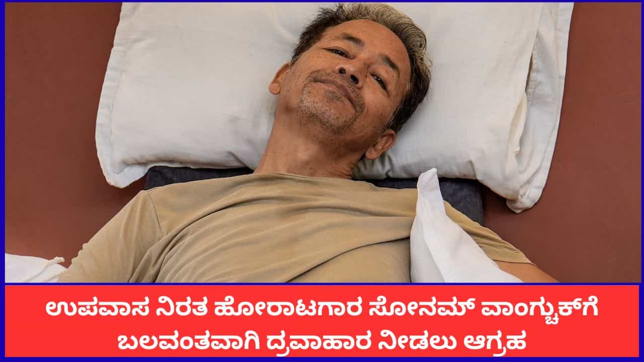 ಉಪವಾಸ ನಿರತ ಹೋರಾಟಗಾರ ಸೋನಮ್ ವಾಂಗ್ಚುಕ್ಗೆ ಬಲವಂತವಾಗಿ ದ್ರವಾಹಾರ ನೀಡಿ; ಹೈಕೋರ್ಟ್ಗೆ ತುರ್ತು ಅರ್ಜಿ ಉಪವಾಸ ನಿರತ ಹೋರಾಟಗಾರ ಸೋನಮ್ ವಾಂಗ್ಚುಕ್ಗೆ ಬಲವಂತವಾಗಿ ದ್ರವಾಹಾರ ನೀಡಿ; ಹೈಕೋರ್ಟ್ಗೆ ತುರ್ತು ಅರ್ಜಿ