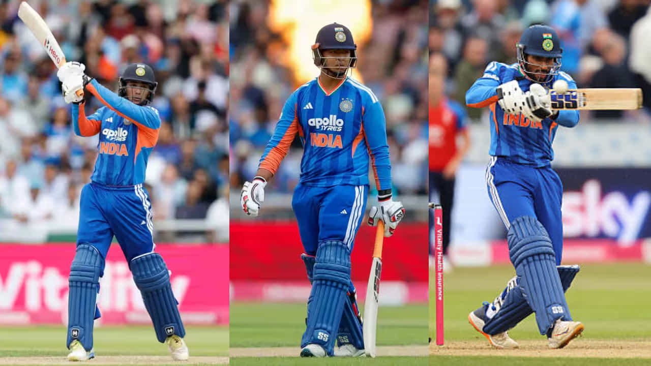 ಅಂತರರಾಷ್ಟ್ರೀಯ ಕ್ರಿಕೆಟ್ನಲ್ಲಿ ಟೀಮ್ ಇಂಡಿಯಾ ಎಂತಹ ವಿಭಿನ್ನ ಪ್ರಯೋಗಗಳಿಗಾದರೂ ಸಿದ್ಧ ಎಂಬುದನ್ನು ಮತ್ತೊಮ್ಮೆ ಸಾಬೀತುಪಡಿಸಿದೆ. ಜುಲೈ 4, 2026 ರಂದು ಮ್ಯಾಂಚೆಸ್ಟರ್ನ ಓಲ್ಡ್ ಟ್ರಾಫರ್ಡ್ ಮೈದಾನದಲ್ಲಿ ಇಂಗ್ಲೆಂಡ್ ವಿರುದ್ಧ ನಡೆದ ಎರಡನೇ ಟಿ20 ಪಂದ್ಯದಲ್ಲಿ, ಭಾರತ ತಂಡವು ಎಡಗೈ ದಾಂಡಿಗರೊಂದಿಗೆ ವಿಶೇಷ ವಿಶ್ವ ದಾಖಲೆಯೊಂದನ್ನು ನಿರ್ಮಿಸಿದೆ. (PC: BCCI)