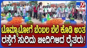 Kolara Tomato Market: ಟೊಮ್ಯಾಟೋ ಬೆಲೆ ಕುಸಿತ, ಬೆಂಬಲ ಬೆಲೆ ನೀಡುವಂತೆ ಆಗ್ರಹಿಸಿ ಪ್ರತಿಭಟನೆ