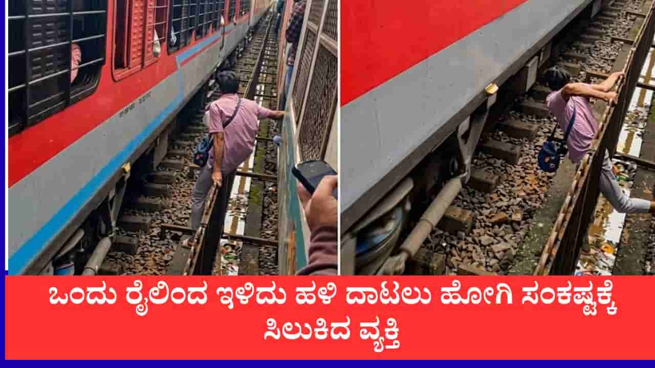 ಒಂದು ರೈಲಿನಿಂದ ಇಳಿದು ಹಳಿ ದಾಟಲು ಹೋದಾಗ ಎದುರಿನಿಂದ ಬಂದೇ ಬಿಡ್ತು ಮತ್ತೊಂದು ರೈಲು