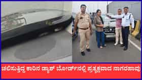 ಚಲಿಸುತ್ತಿದ್ದ ಕಾರಿನ ಡ್ಯಾಶ್ ಬೋರ್ಡ್‌ನಲ್ಲಿ ನಾಗರಹಾವು ಪ್ರತ್ಯಕ್ಷ