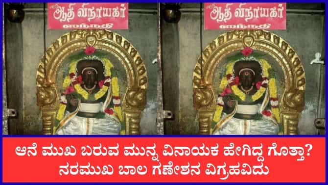 ಗಣೇಶನನ್ನು ಆತನ ಮಾನವ ಮುಖದೊಂದಿಗೆ ಪೂಜಿಸುವ ಏಕೈಕ ದೇವಾಲಯ ಎಲ್ಲಿದೆ ಗೊತ್ತಾ?