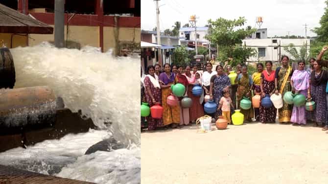 ತುಂಗಾ ತುಂಬಿ ಹರಿಯುತ್ತಿದ್ದರೂ ಶಿವಮೊಗ್ಗದಲ್ಲಿ ನೀರಿಗೆ ಹಾಹಾಕಾರ