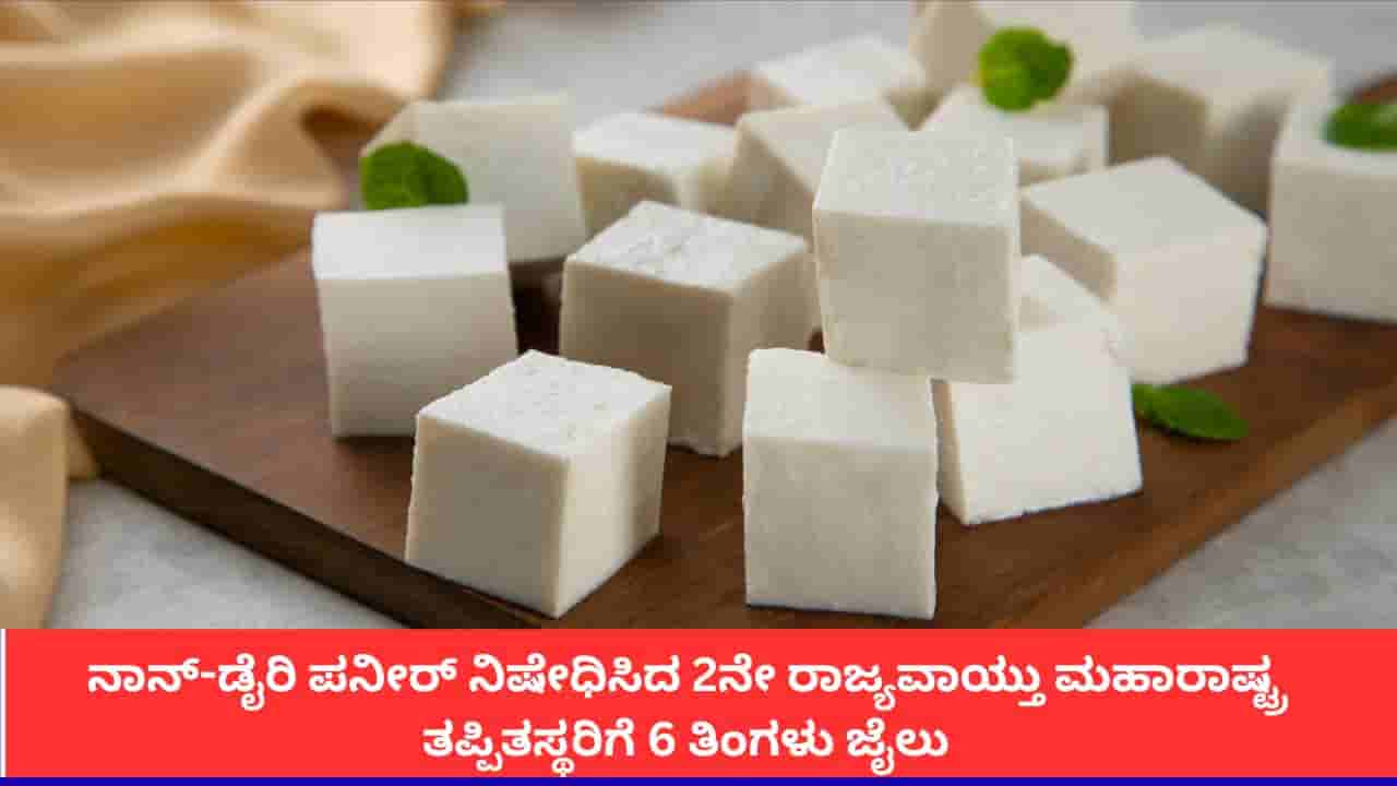 ಮಹಾರಾಷ್ಟ್ರದಲ್ಲಿ ಹಾಲೇತರ ಪನೀರ್ ಸಂಪೂರ್ಣ ನಿಷೇಧ; ನಿಯಮ ಉಲ್ಲಂಘಿಸಿದರೆ 6 ತಿಂಗಳು ಜೈಲು, 1 ಲಕ್ಷ ರೂ. ದಂಡ